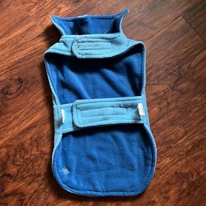 Good 2 Go Warm & Waggin Dog/Pet Blue Cozy Jacket Fabric Sz M/L